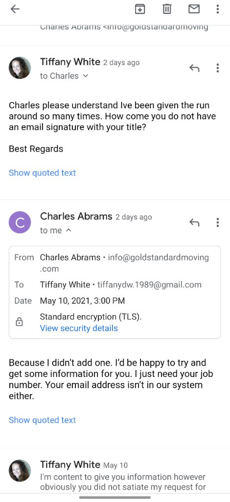 Photo by Tiffany White of Gold Standard Moving and Storage LLC - Large