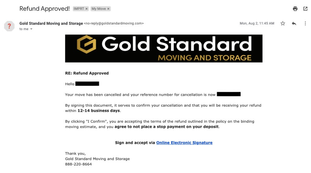 Photo by Natasha Crawford of Gold Standard Moving and Storage LLC - Large