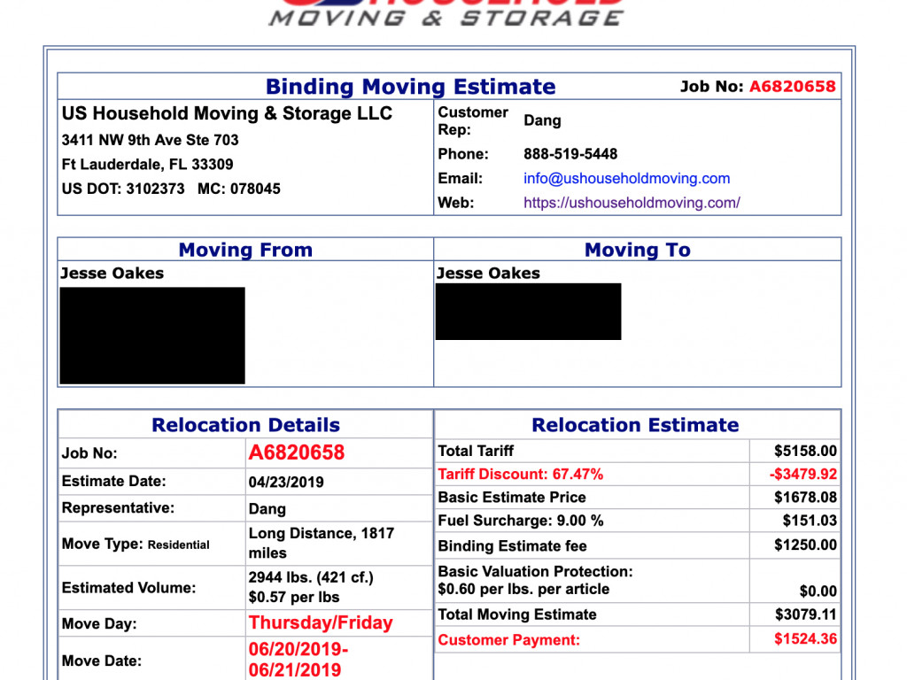 Photo by Jesse Oakes of US Household Moving & Storage - Large