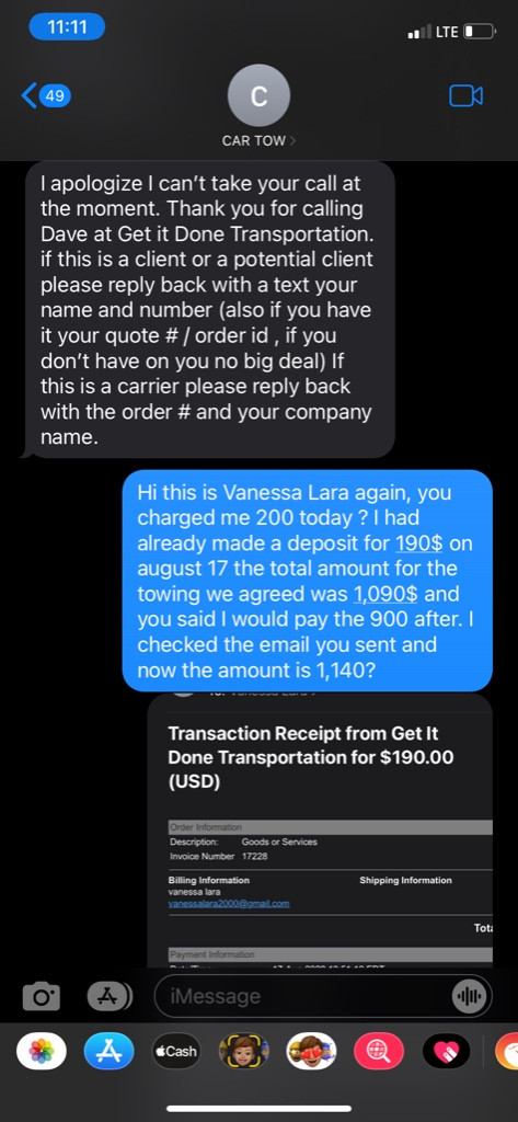 Second photo by Vanessa Lara of Get It Done Transportation - Large