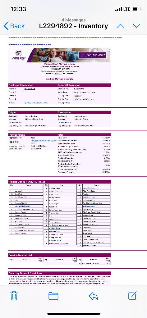 Photo by Jennie Jordan of Purple Heart Moving Group - Large