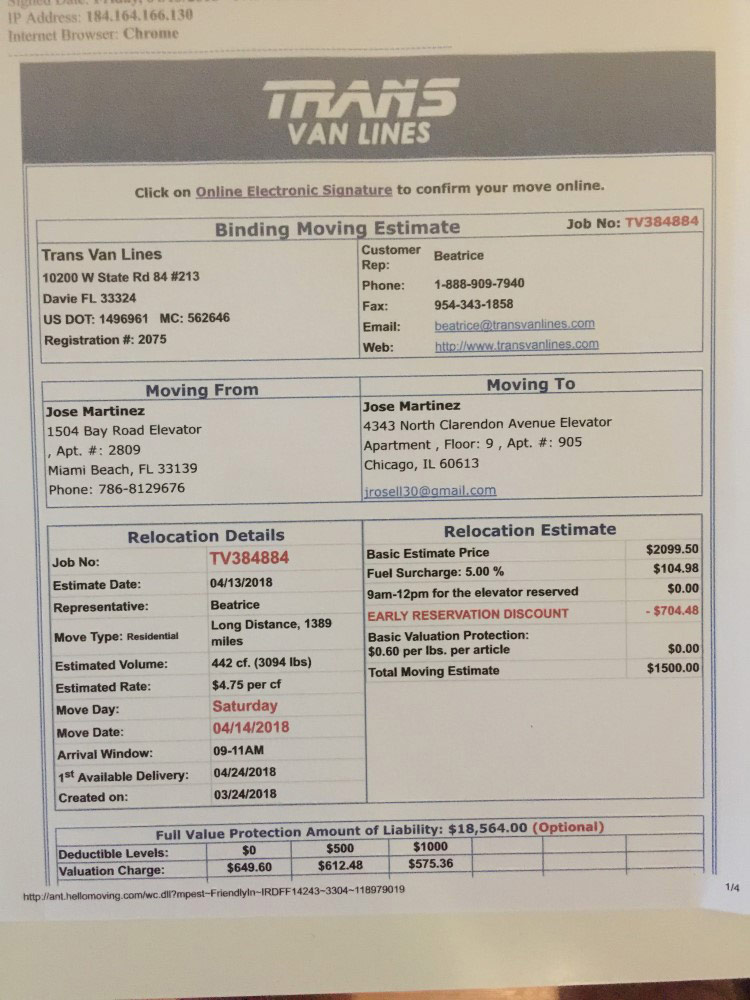 Second photo by Jose Maria Martinez of Trans Van Lines - Large