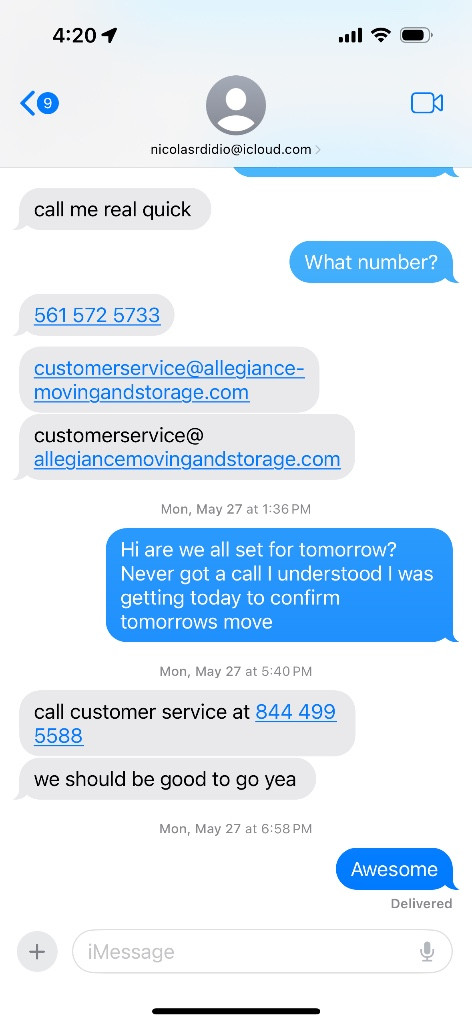 Second photo by Federico Girardi of Allegiance Moving and Storage LLC - Large