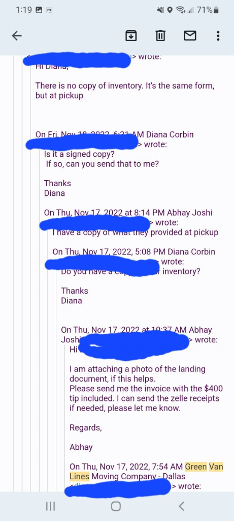 Second photo by Abhay Satish Joshi of Green Van Lines Moving Company- Dallas - Large