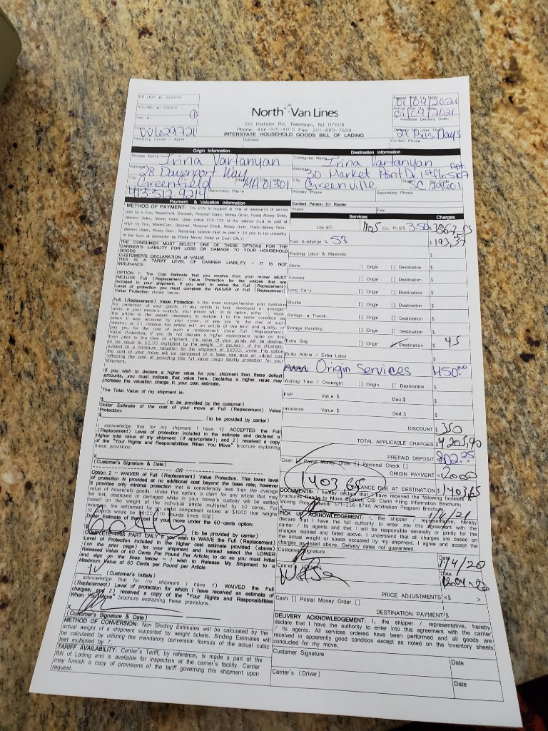 Photo by Irina Vartanyan of North Van Lines - Large