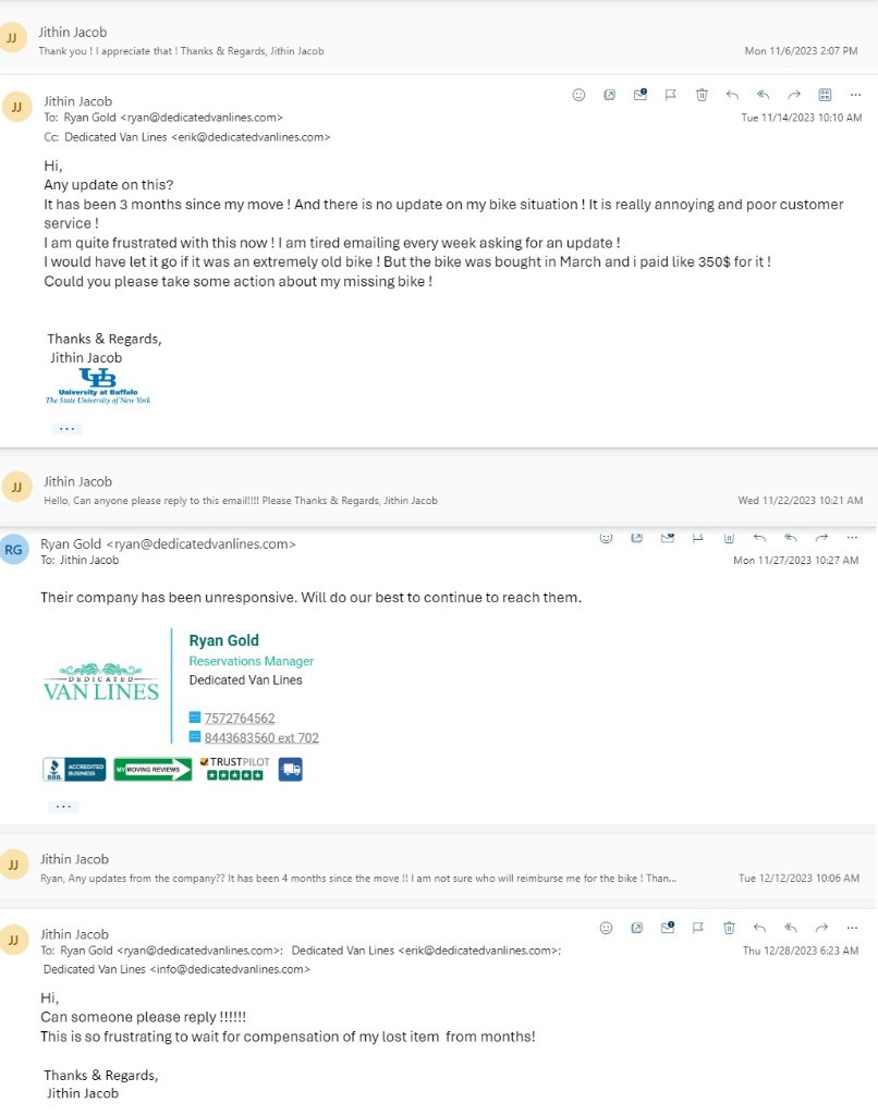 Second photo by Jithin Jacob of Dedicated Van Lines - Large