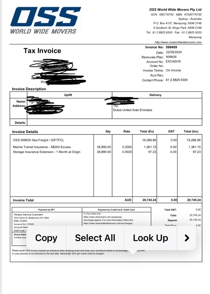 Second photo by Abbie Wil of World Wide Movers Pty LTD - Large