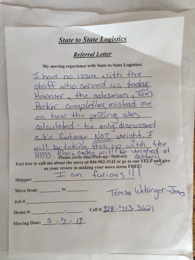 Second photo by Teresa Webinger of State to State Logistics - Large