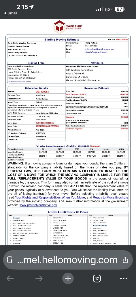 Second photo by Heather Siddons Merican of Safe Ship Moving Services - Large