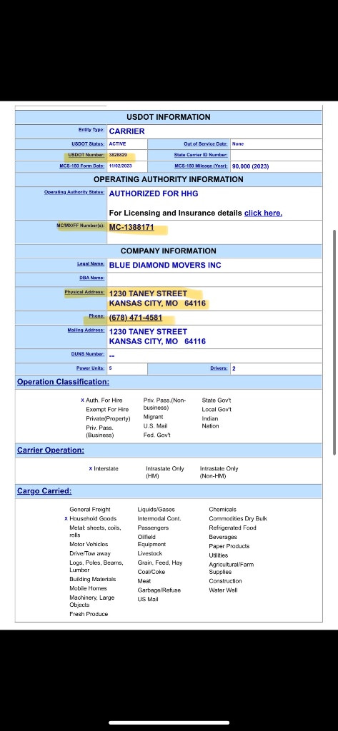 Second photo by Clara Flores of Blue Diamond Movers LLC - Large