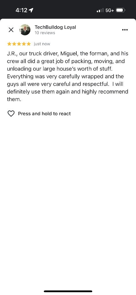 Photo by Robert Pullis of Jackson Movers - Large