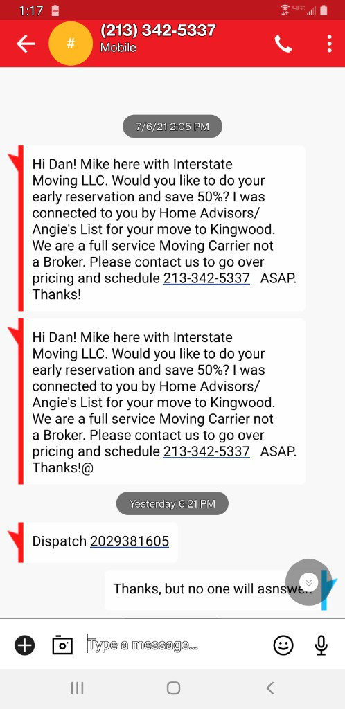 Photo by Dan Ballard of Interstate Moving LLC - Large