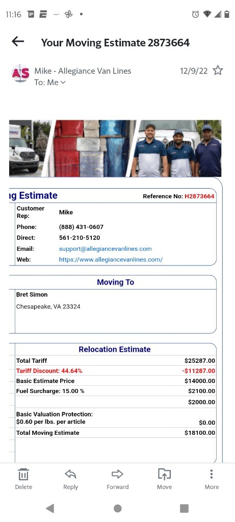 Photo by Bret Simon of Allegiance Moving and Storage LLC - Large