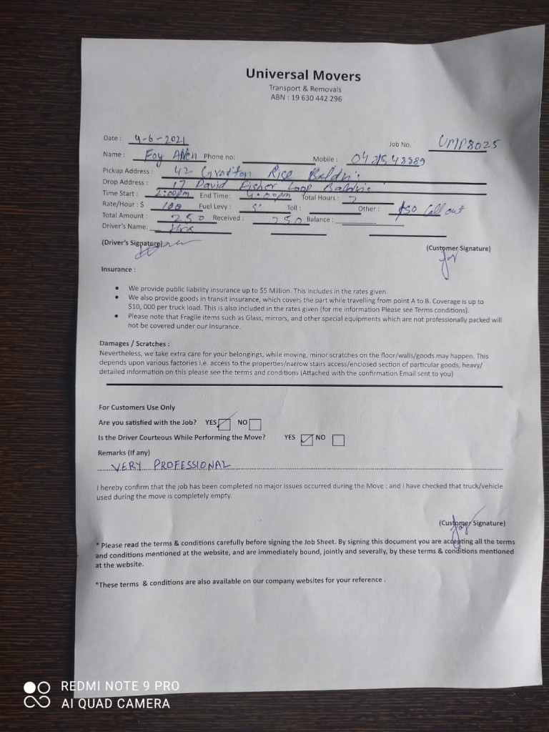 Photo by Fay Allen of Universal Movers AU - Large