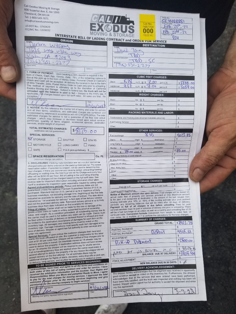 Photo by David Toney of California Exodus Moving and Storage LLC - Large