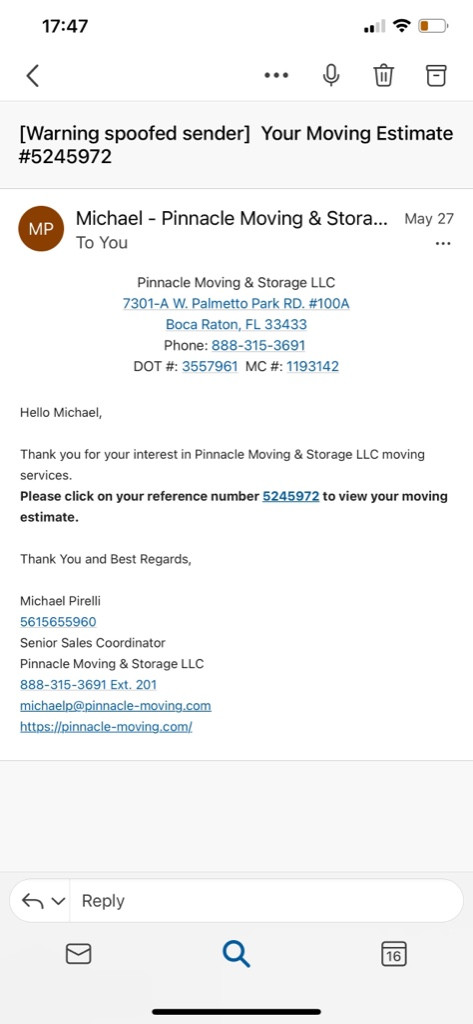 Photo by John Ohrin of Pinnacle Moving and Storage LLC - Large