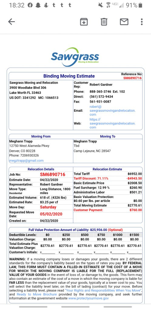 Second photo by Meghann Trapp of Sawgrass Moving And Relocation Inc - Large