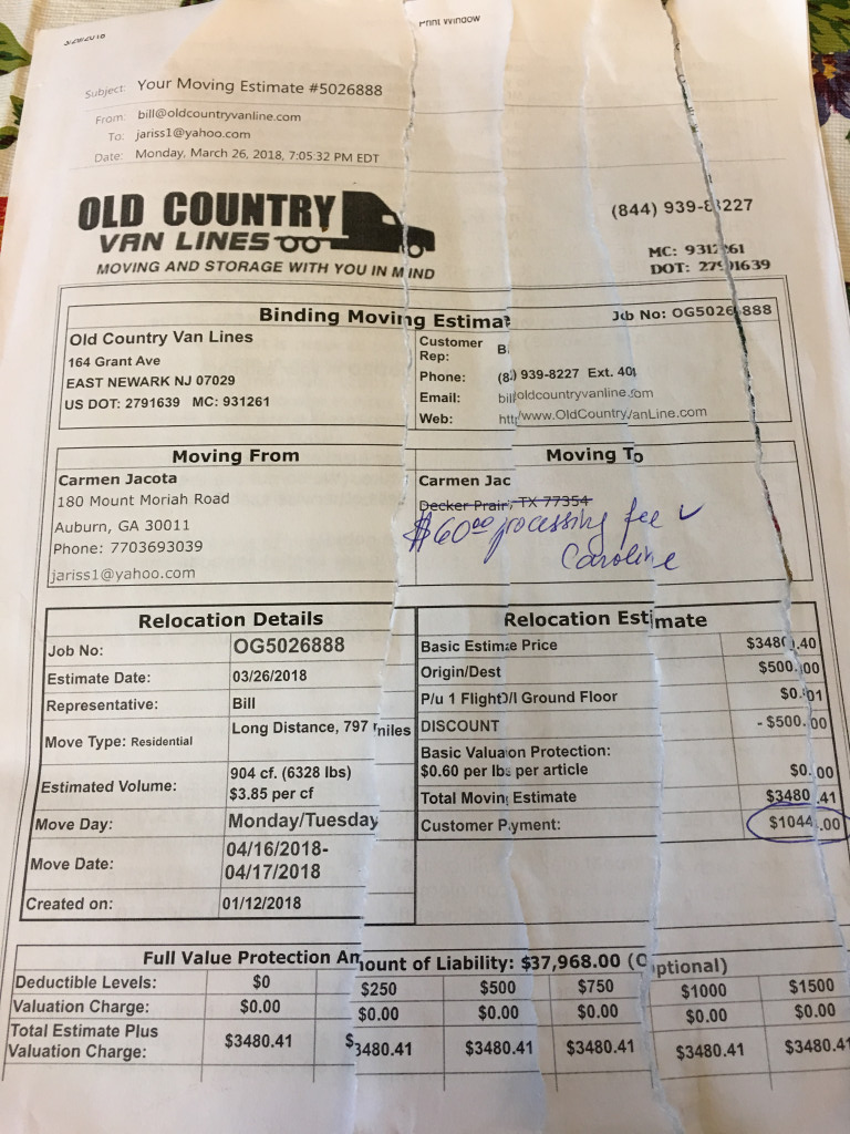 Photo by Carmen Jacota of Old Country Van Lines - Large