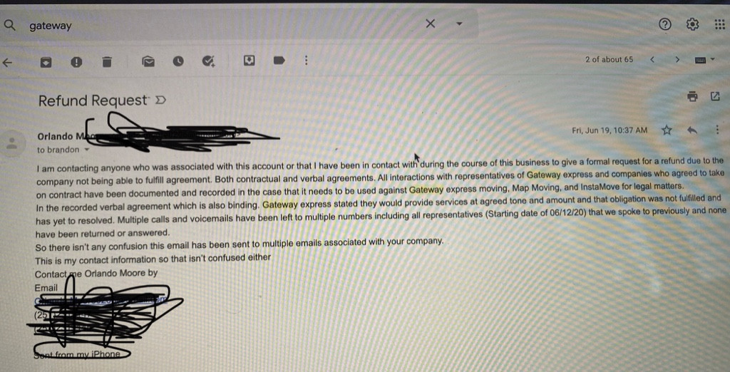 Second photo by Orlando Moore of Gateway Express Moving - Large