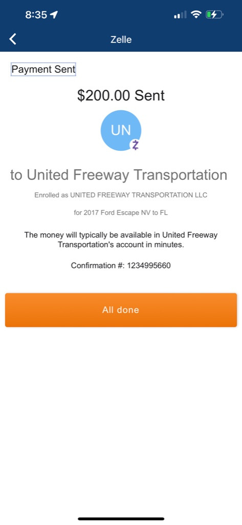 Second photo by Shaneice Peters of United Freeway Transportation LLC - Large