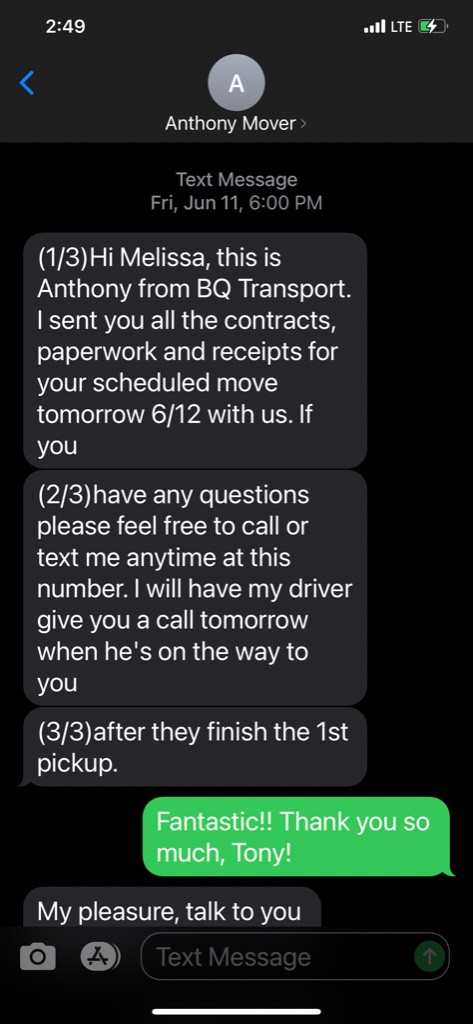 Photo by Melissa Pacheco of BQ Transport - Large