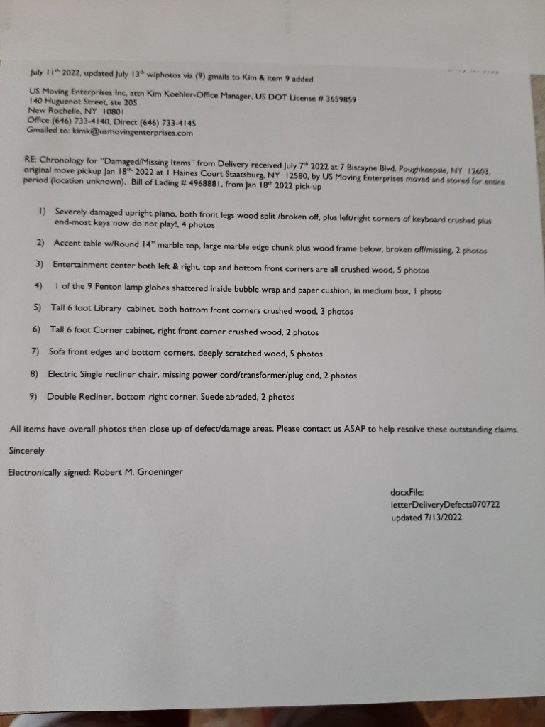 Photo by Nancy Groeninger of US Moving Enterprises Inc - Large