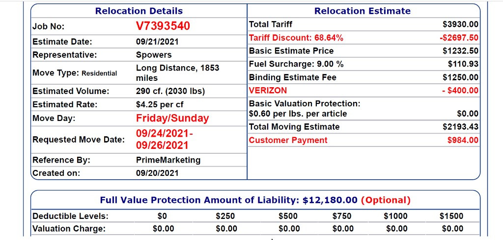 Second photo by Bronson Raja of Americas Family Movers Inc - Large