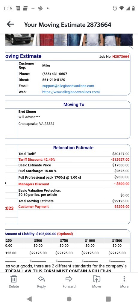 Second photo by Bret Simon of Allegiance Moving and Storage LLC - Large
