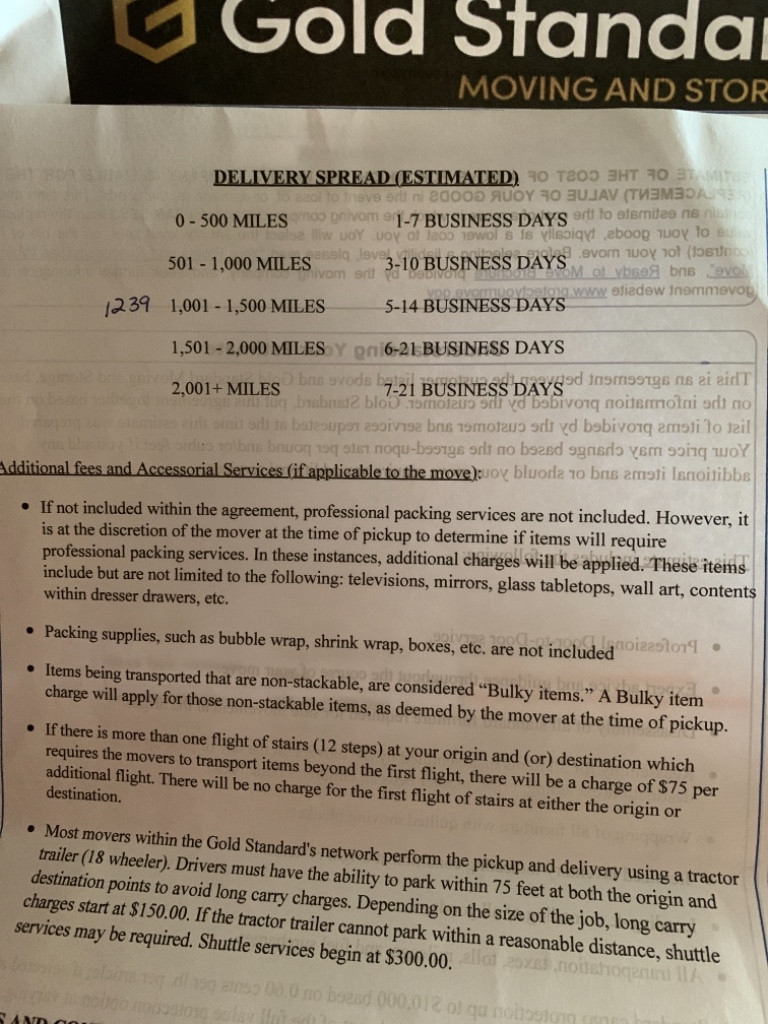 Second photo by Carol Burjan of Gold Standard Moving and Storage LLC - Large