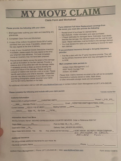 Second photo by Christine Paone of Cross Country Movers - Large