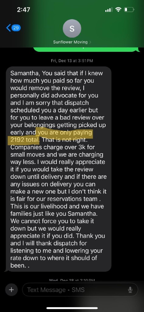 Second photo by Sam Ledbeat of Sunflower Relocation - Large