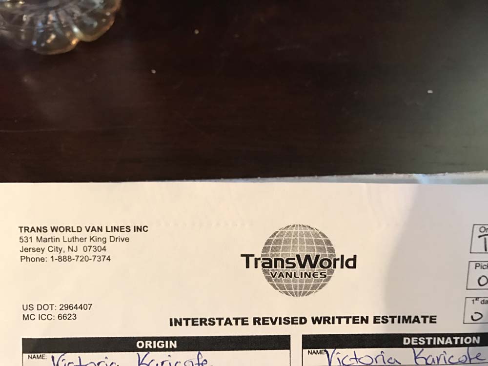 Second photo by Victoria Karicofe of Trans World Van Lines INC - Large