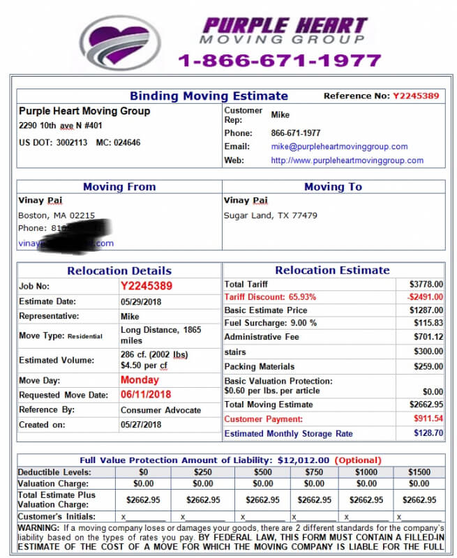 Photo by Vinay Pai of Purple Heart Moving Group - Large