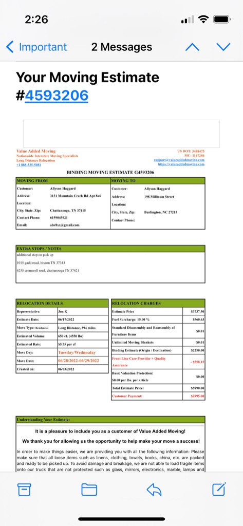 Photo by Allyson Haggard of Value Added Moving - Large