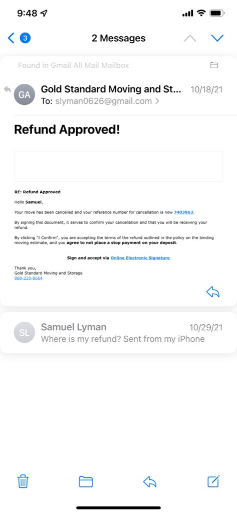 Second photo by Samuel Lyman of Gold Standard Moving and Storage LLC - Large