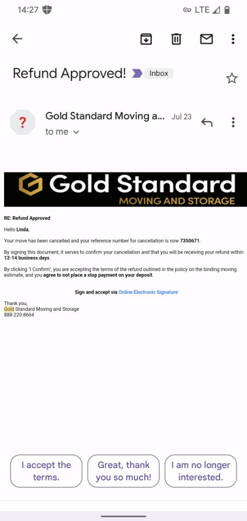 Photo by Alyssa Ricken of Gold Standard Moving and Storage LLC - Large