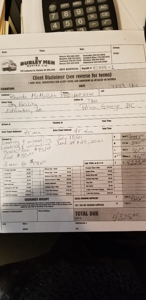 Second photo by Rhonda Mcmillan of 2 Burley Men Moving - Large