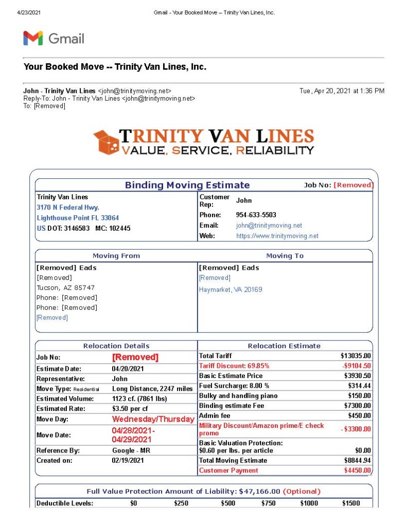 Photo by Ryker Eads of Trinity Van Lines - Large