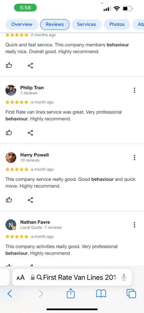 Photo by Dahlia Fahmy of First Rate Van Lines - Large