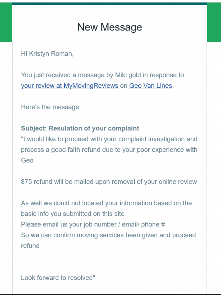 Photo by Kristyn Roman of Geo Van Lines - Large