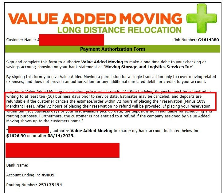 Photo by Tony Lea of Value Added Moving - Large