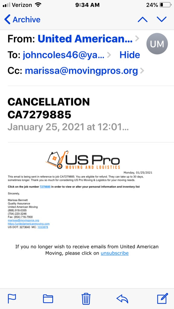 Photo by John Coles of US Pro Moving and Logistics LLC - Large