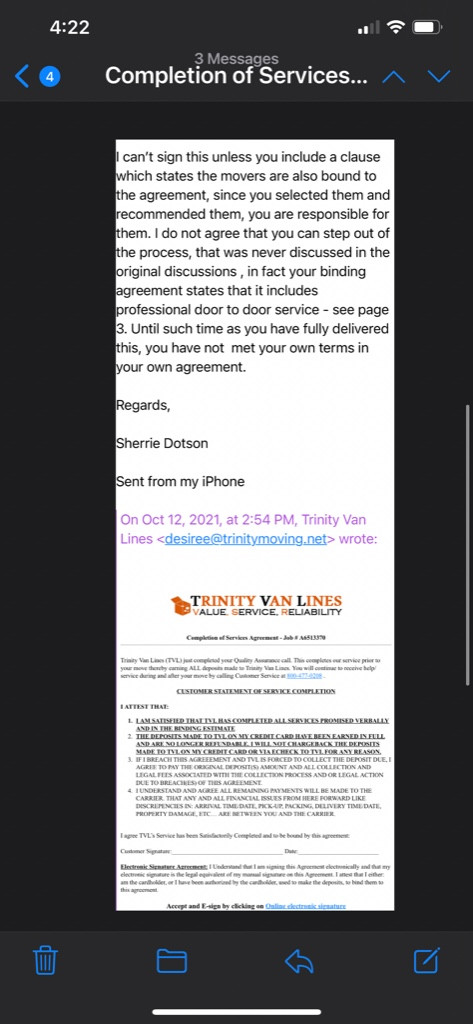 Photo by Sherrie Dotson of Trinity Van Lines - Large