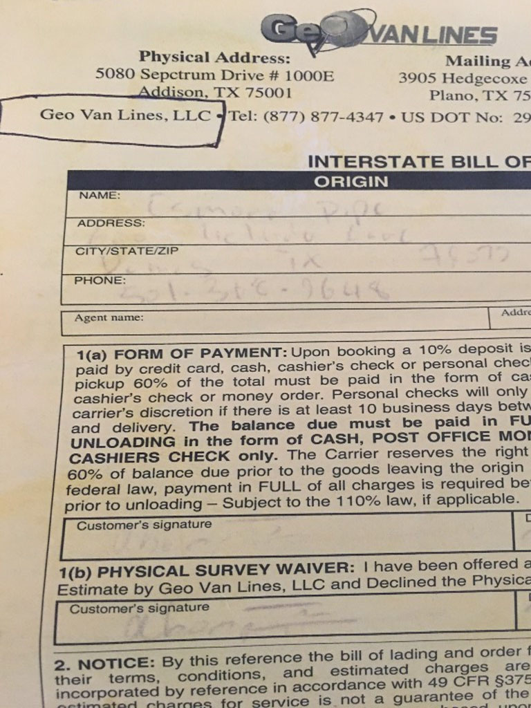 Photo by Osmond Pipe of Geo Van Lines - Large