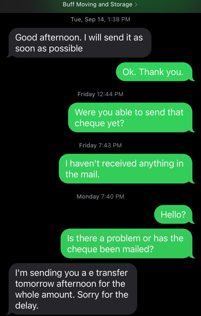 Second photo by Andrew St Hilaire of Buff Moving and Storage - Large