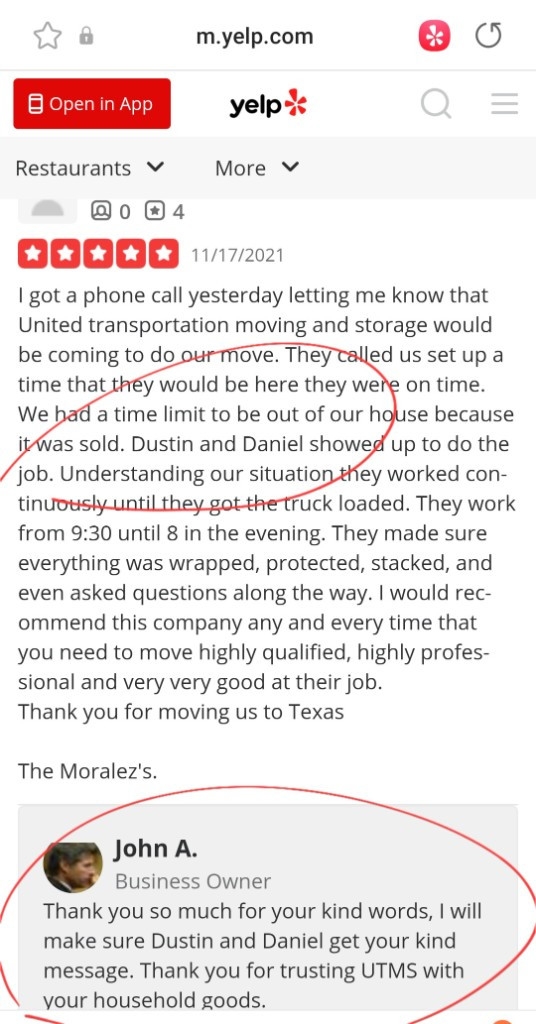 Photo by Marisa Devonish of United Transportation Moving & Storage - Large