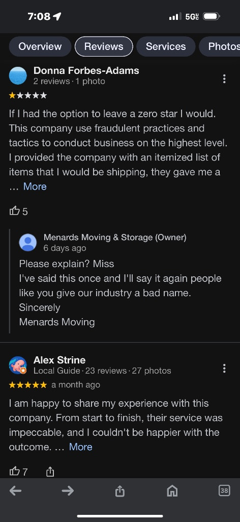 Photo by Donna Forbes Adams of Menards Moving and Storage - Large