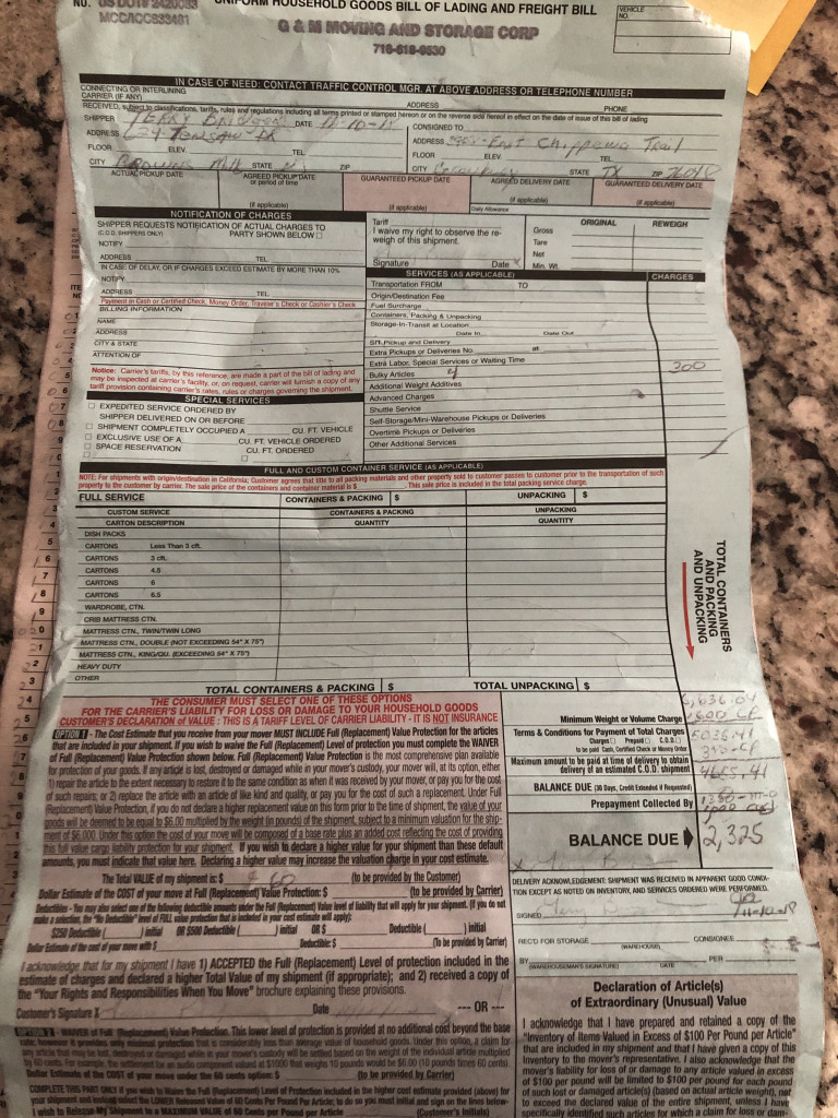 Photo by Micki Martin of G & M Moving and Storage Corp. - Large