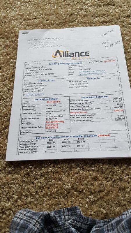 Photo by Muhammad A Islam of Alliance Movers Inc. - Large