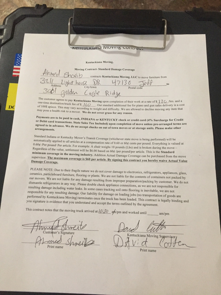 Second photo by Ahmed Shoeib of Kentuckiana Moving LLC - Large